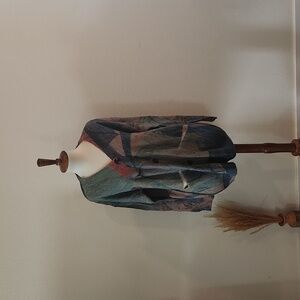 Oversized Cotton Wool Abstract Sweater Cardigan